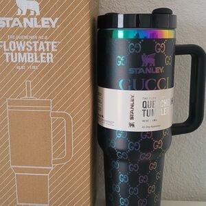 Stanley Black Tumbler with Colorful Accents
